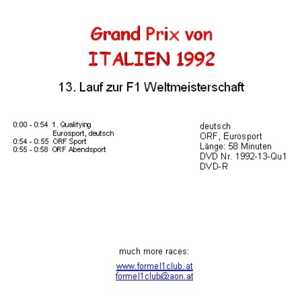 1992 13 Qualifying Italien Monza