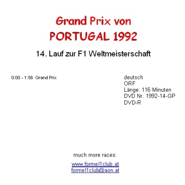 1992 14 Portugal / Estoril