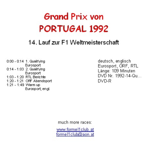 1992 14 Qualifying Portugal Estoril