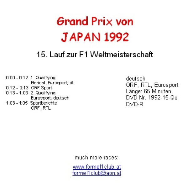1992 15 Qualifying Japan Suzuka