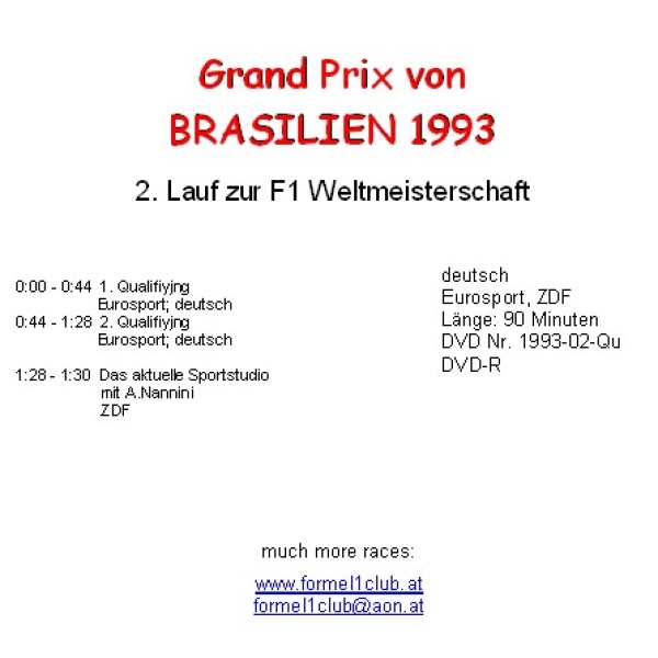 1993 02 Qualifying Brasilien Interlagos