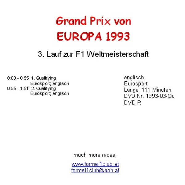 1993 03 Qualifying Europa Donington