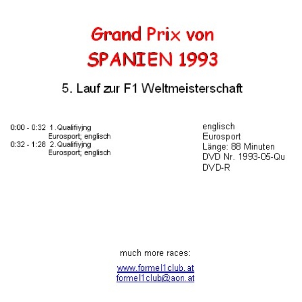 1993 05 Qualifying Spanien Barcelona