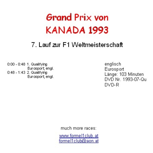 1993 07 Qualifying Kanada Montreal