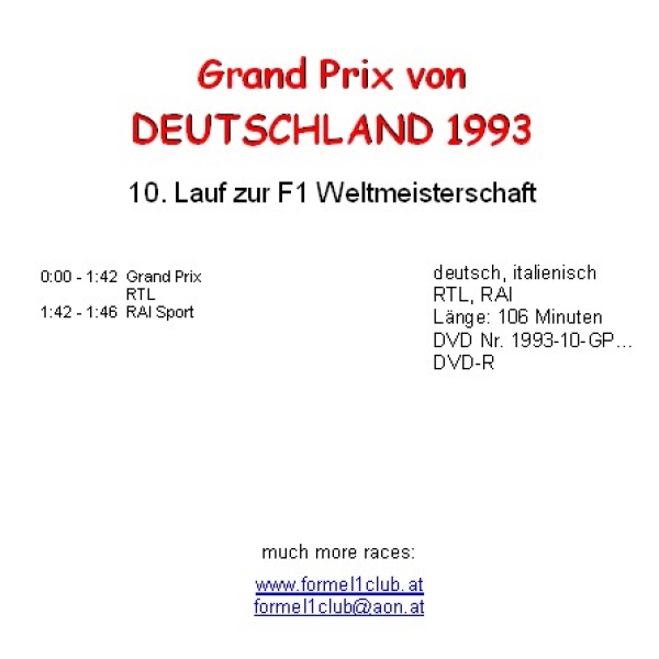 1993 10 Deutschland / Hockenheim