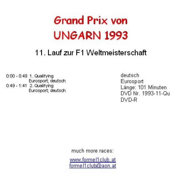 1993 11 Qualifying Ungarn Budapest