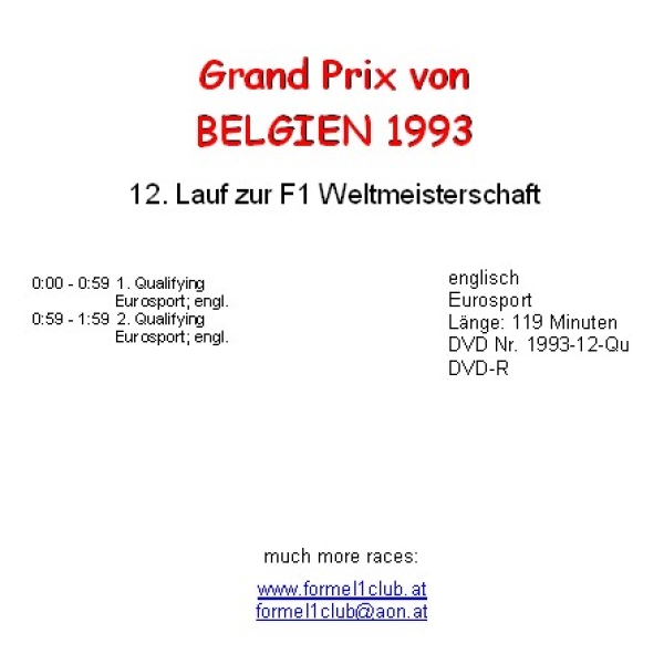 1993 12 Qualifying Belgien Spa