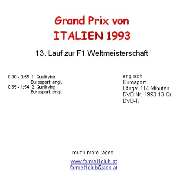 1993 13 Qualifying Italien Monza