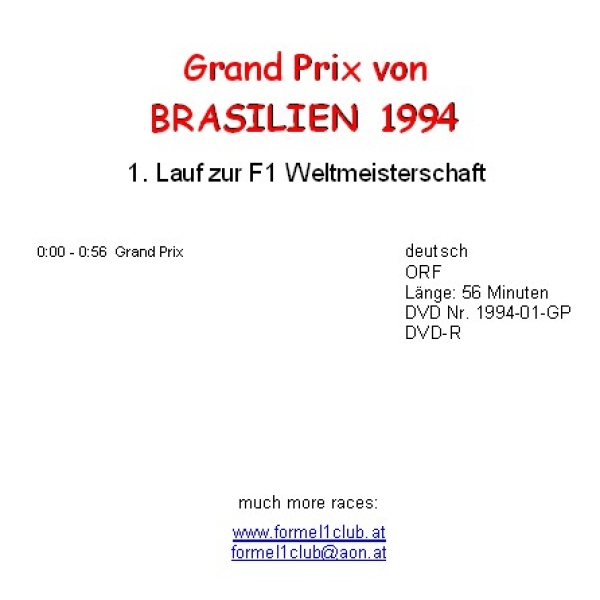 1994 01 Brasilien / Interlagos