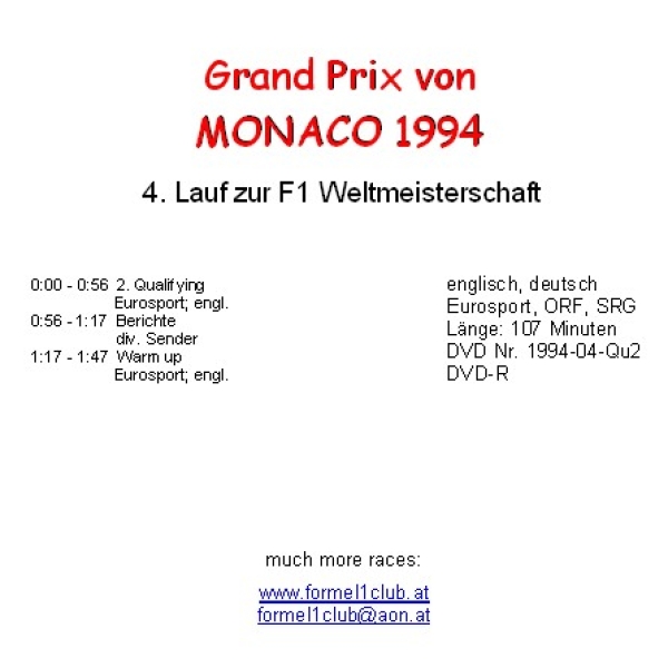 1994 04 Qualifying Monaco Monte Carlo