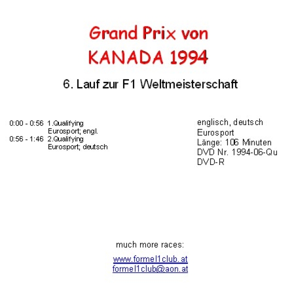 1994 06 Qualifying Kanada Montreal