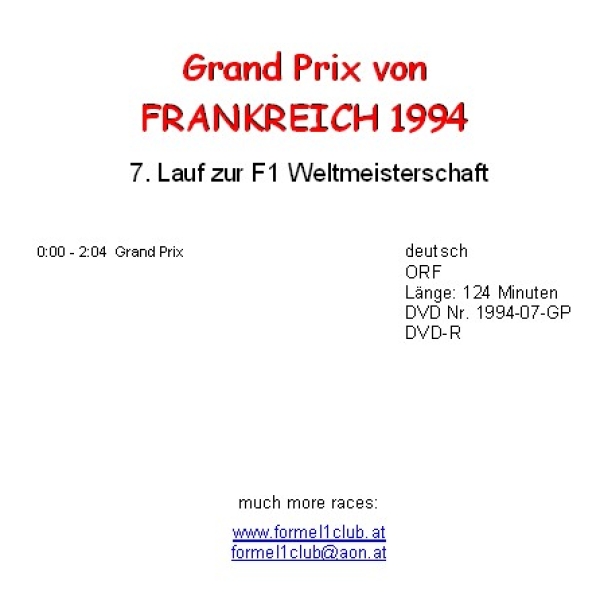 1994 07 Frankreich / Magny  Cours
