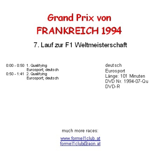 1994 07 Qualifying Frankreich Magny Cours