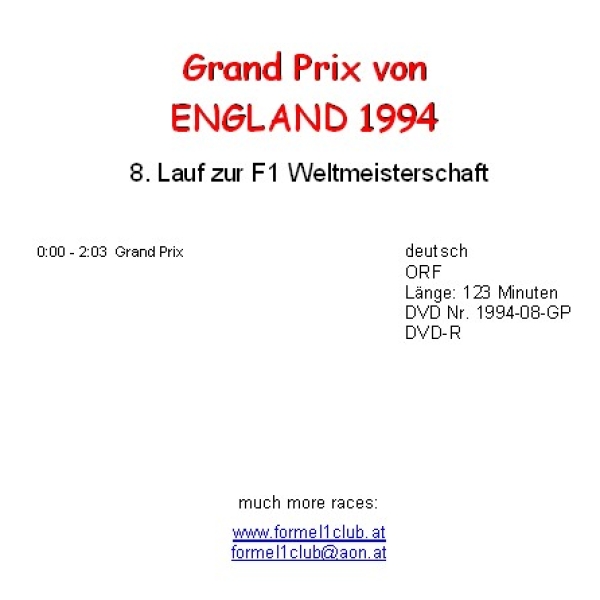 1994 08 England / Silverstone