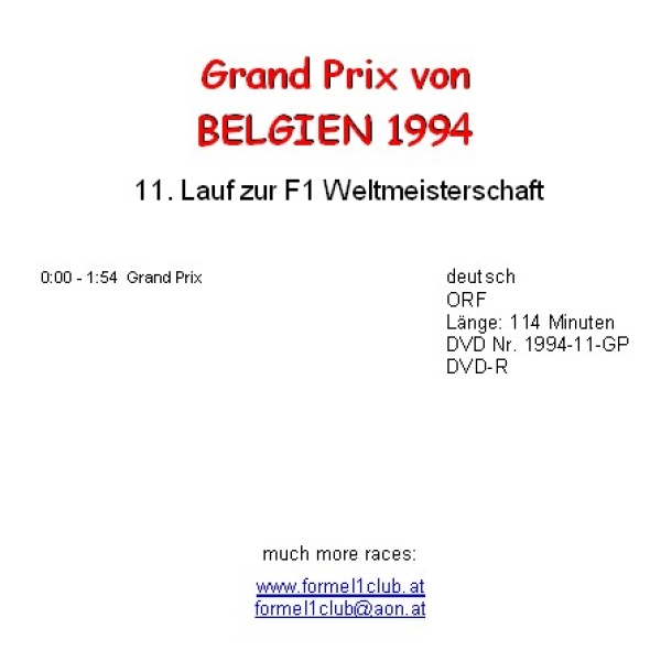 1994 11 Belgien / Spa