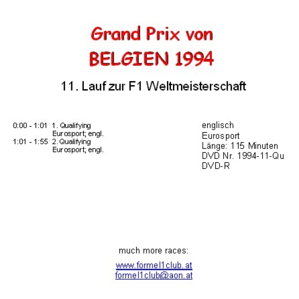 1994 11 Qualifying Belgien Spa
