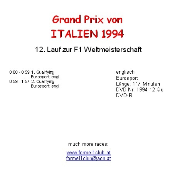1994 12 Qualifying Italien Monza