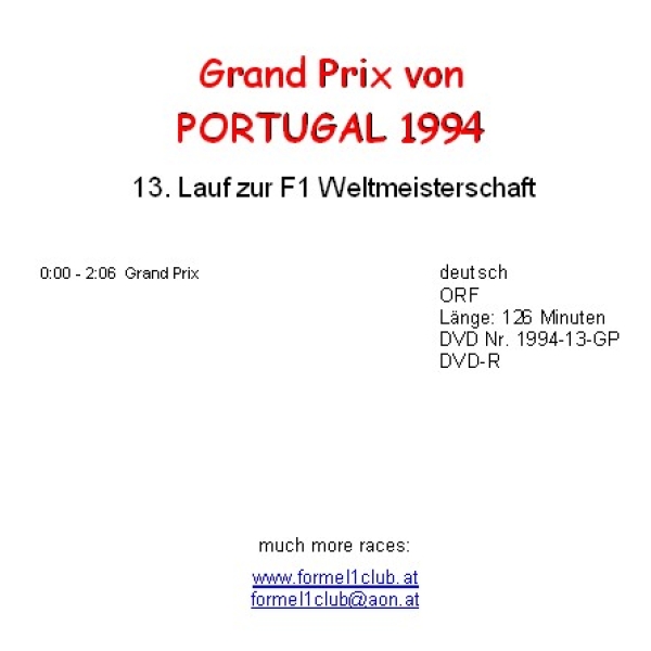 1994 13 Portugal / Estoril