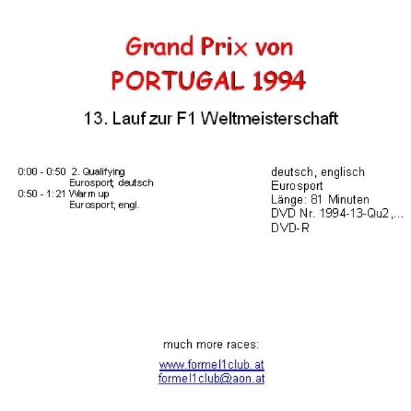1994 13 Qualifying Portugal Estoril
