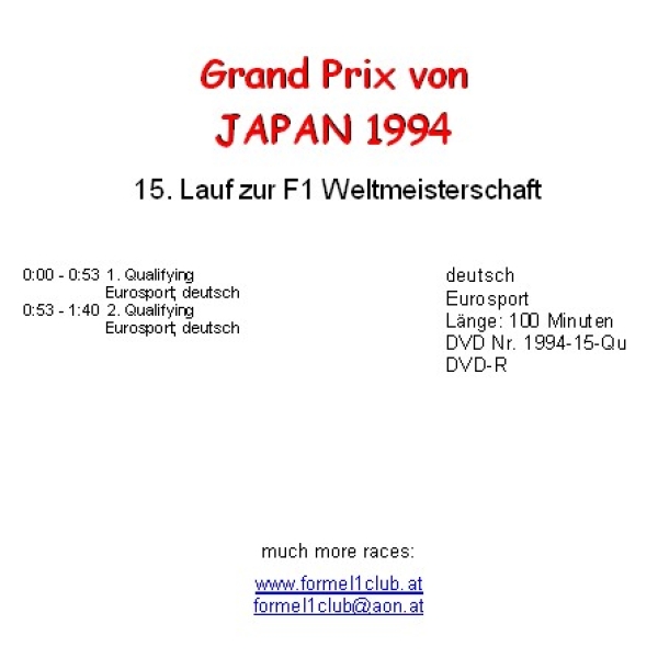 1994 15 Qualifying Japan Suzuka