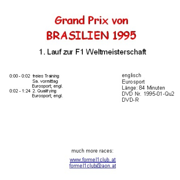 1995 01 Qualifying,... Brasilien Spa