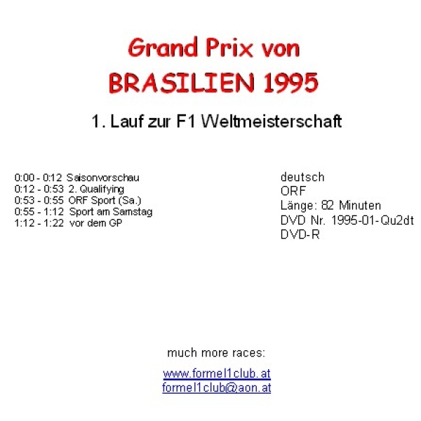 1995 01 Qualifying,... Brasilien Spa