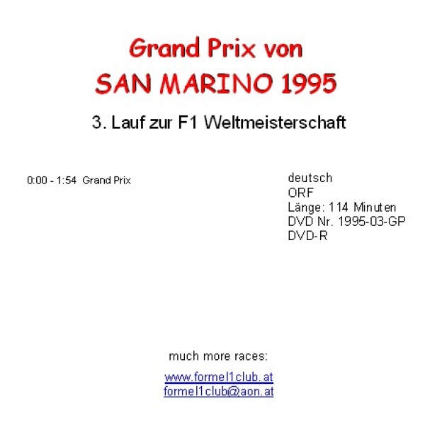 1995 03 San Marino / Imola