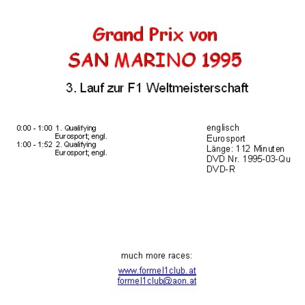 1995 03 Qualifying,... San Marino Imola