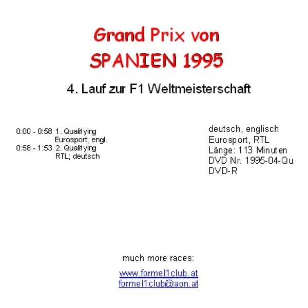 1995 04 Qualifying,... Spanien Barcelona