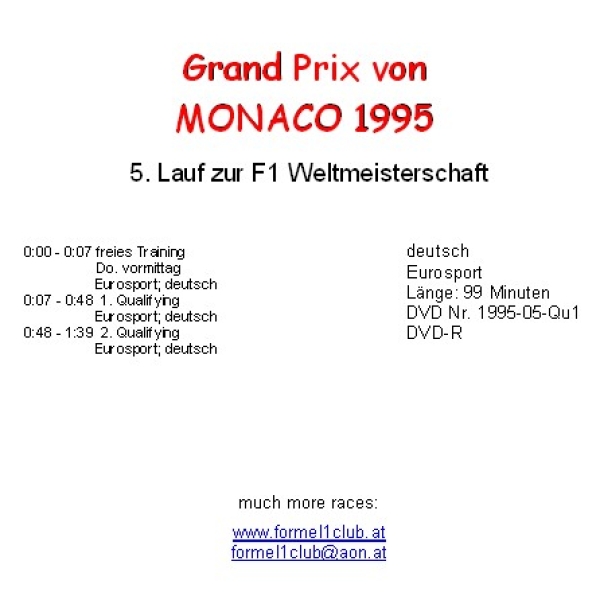 1995 05 Qualifying,... Monaco Monte Carlo