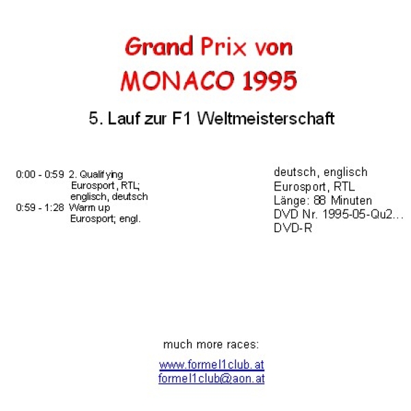 1995 05 Qualifying,... Monaco Monte Carlo