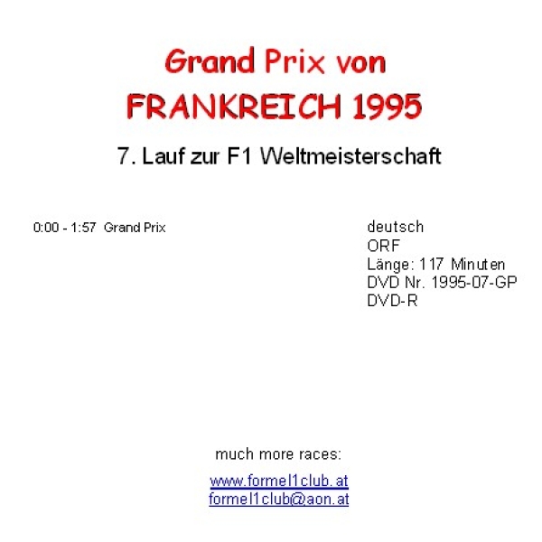 1995 07 Frankreich / Magny  Cours