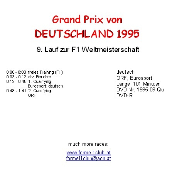 1995 09 Qualifying,... Deutschland Hockenheim