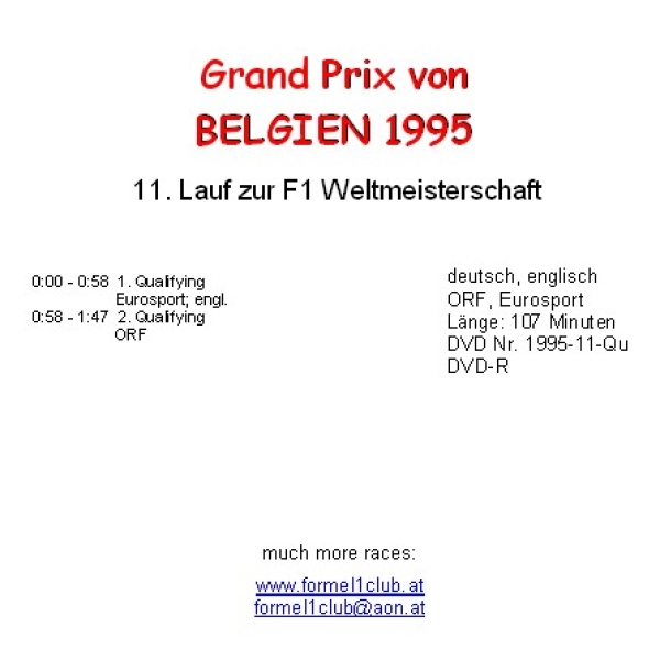 1995 11 Qualifying,... Belgien Spa
