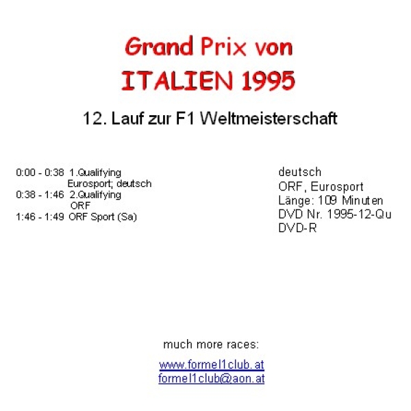 1995 12 Qualifying Italien Monza