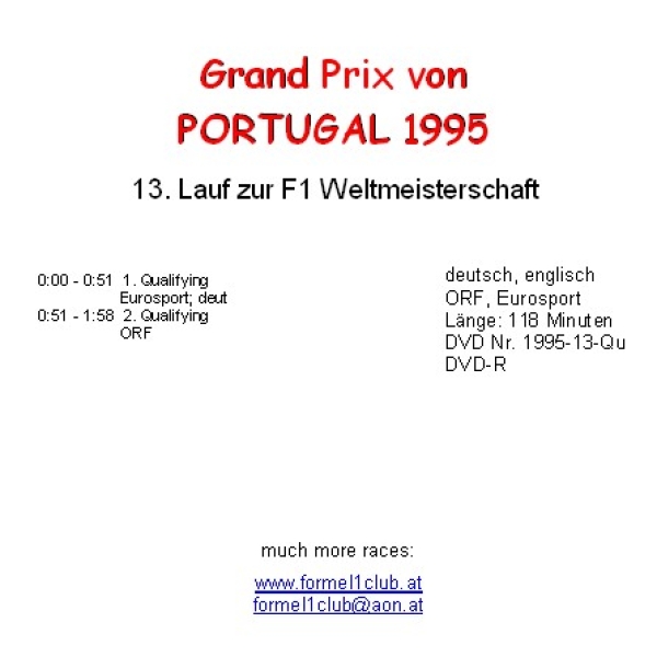 1995 13 Qualifying Portugal Estoril