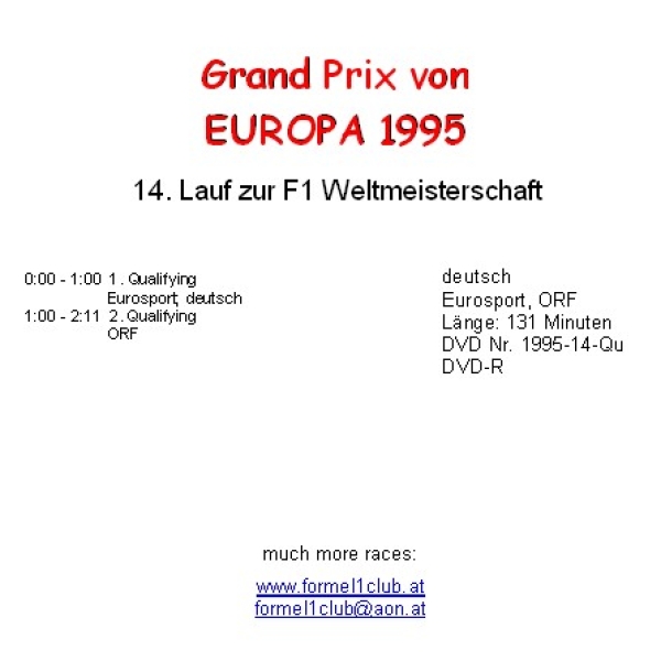 1995 14 Qualifying,... Europa Nürnberg