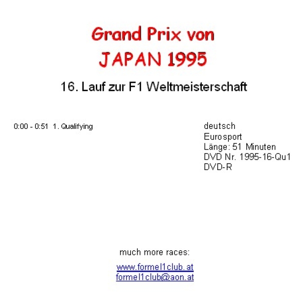 1995 16 Qualifying,... Japan Suzuka