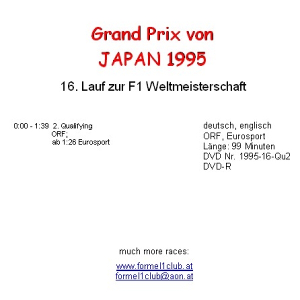1995 16 Qualifying,... Japan Suzuka