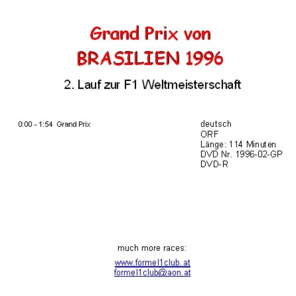 1996 02 Brasilien / Interlagos