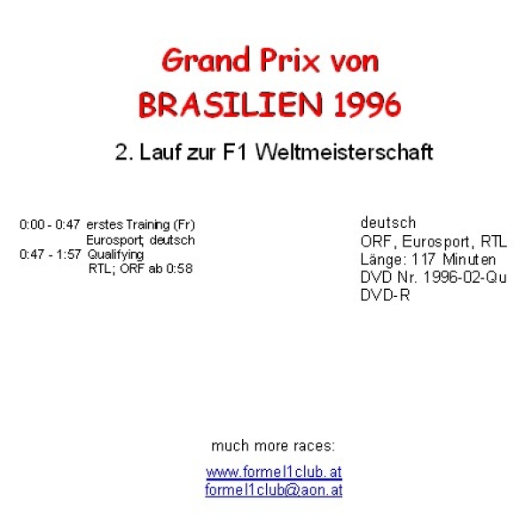 1996 02 Qualifying Brasilien Interlagos