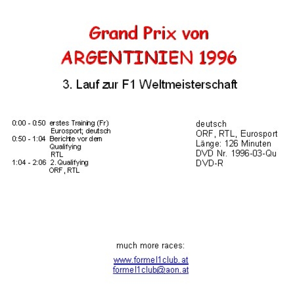 1996 03 Qualifying Argentinien Buenos Aires