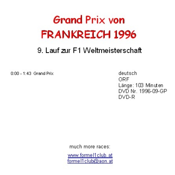 1996 09 Frankreich / Magny  Cours