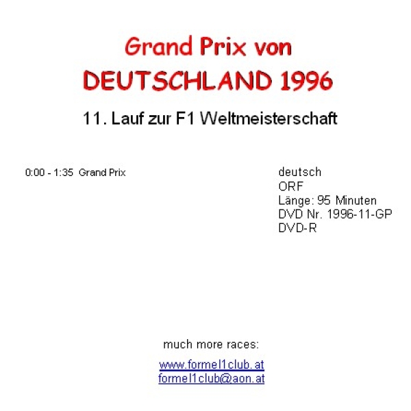 1996 11 Deutschland / Hockenheim