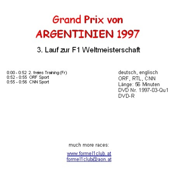 1997 03 Qualifying Argentinien Buenos Aires