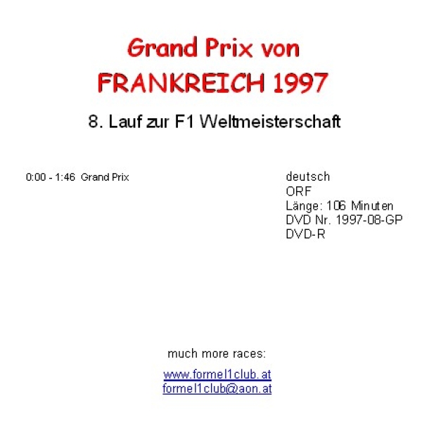 1997 08 Frankreich / Magny  Cours