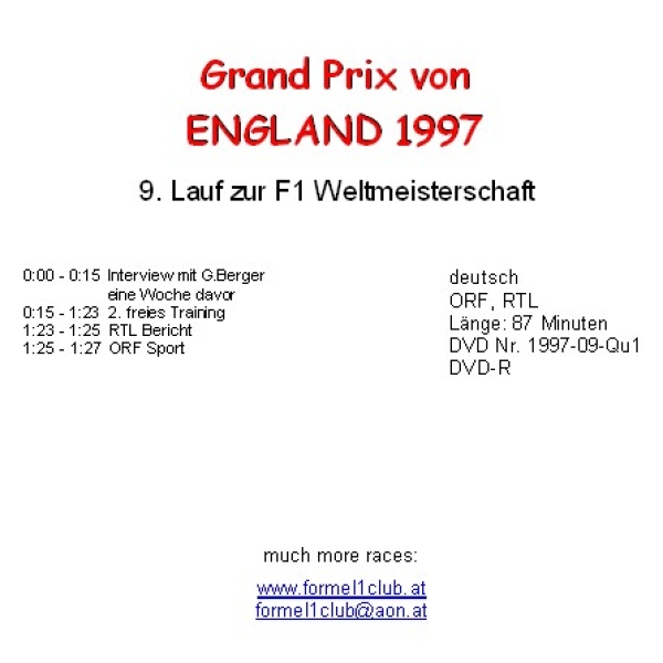 1997 09 Qualifying England Silverstone