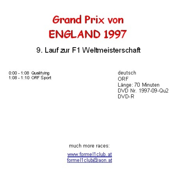 1997 09 Qualifying England Silverstone
