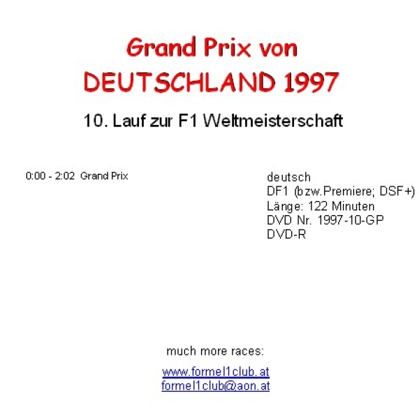 1997 10 Deutschland / Hockenheim
