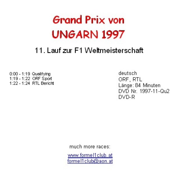 1997 11 Qualifying Ungarn Budapest